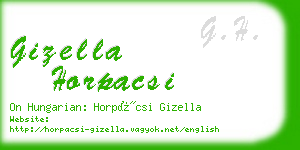gizella horpacsi business card